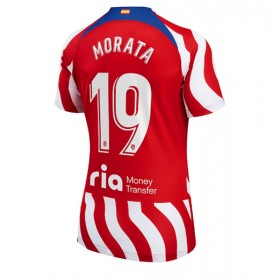 Damen Fußballbekleidung Atletico Madrid Alvaro Morata #19 Heimtrikot 2022-23 Kurzarm